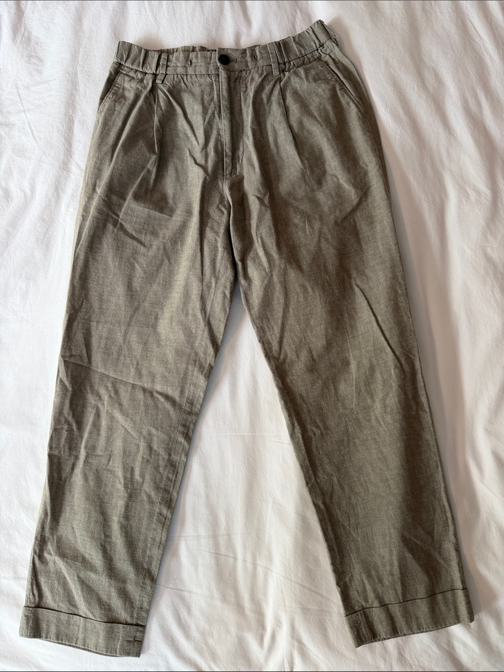 Todd Snyder Men's Olive Green Casual Pants